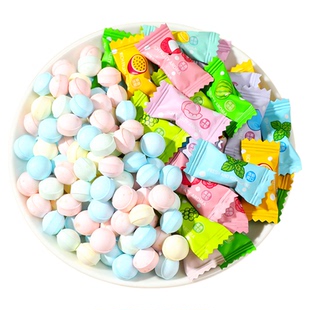 无糖维C薄荷糖过年货糖果提神清新口气润喉休闲零食商用散装批发