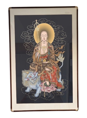 大愿地藏王菩萨手绘唐卡挂画