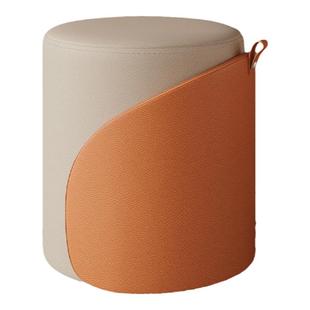 奶油风轻奢化妆凳卧室高级梳妆凳客厅休闲沙发凳简约可旋转椅凳子