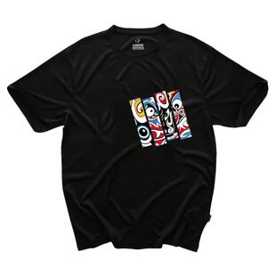 男羽毛球文化衫女国潮京剧脸谱短袖中国风情侣装定制运动衣服夏