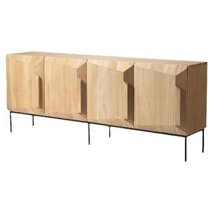 ethnicraft进口橡木原色实木餐边柜储物柜客厅家具茶水柜北欧矮台