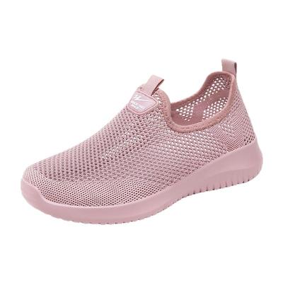 双星八特女鞋夏季网面鞋轻便透气一脚蹬妈妈鞋软底防滑老人健步鞋