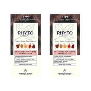 欧洲直邮Phyto发朵短效染发剂224ml深栗棕色温和滋润顺滑正品