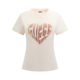 GUESS女士简约日常字母logo印花短袖T恤-V5RI08J1314