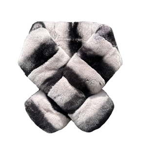 冬季双面加厚獭兔毛仿龙猫青紫蓝色保暖防寒高档兔毛皮草围巾围脖