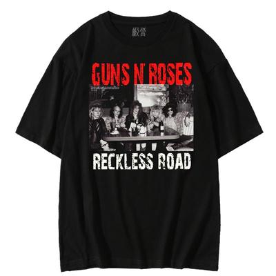 摇滚风短袖t恤极誉摇滚乐队