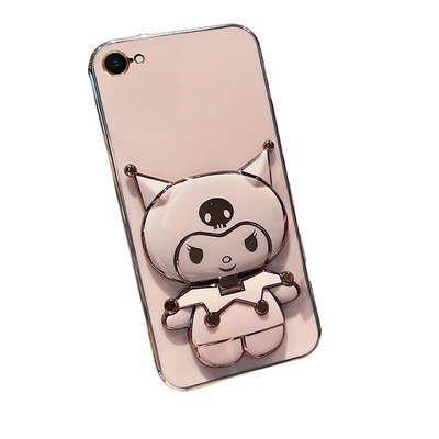 适用苹果17e手机壳iphone17e保护硅胶套全包防摔软壳i17e可爱库洛米ip女超薄卡通十七e新款高级感带支架镜子