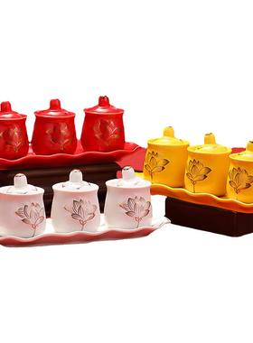 陶瓷三连供水杯供佛杯