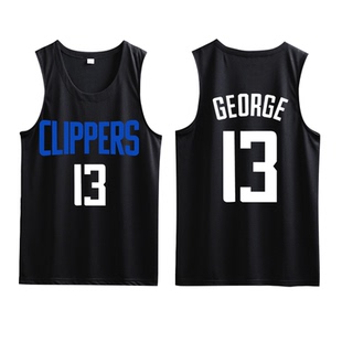 快船哈登伦纳德乔治篮球训练背心男速干球衣 美式运动短袖T恤宽松