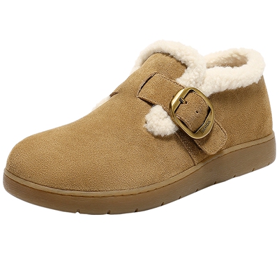 [定制小码32/大码42胖瘦脚]森达毛毛鞋女2025冬勃肯鞋4URF5DM5