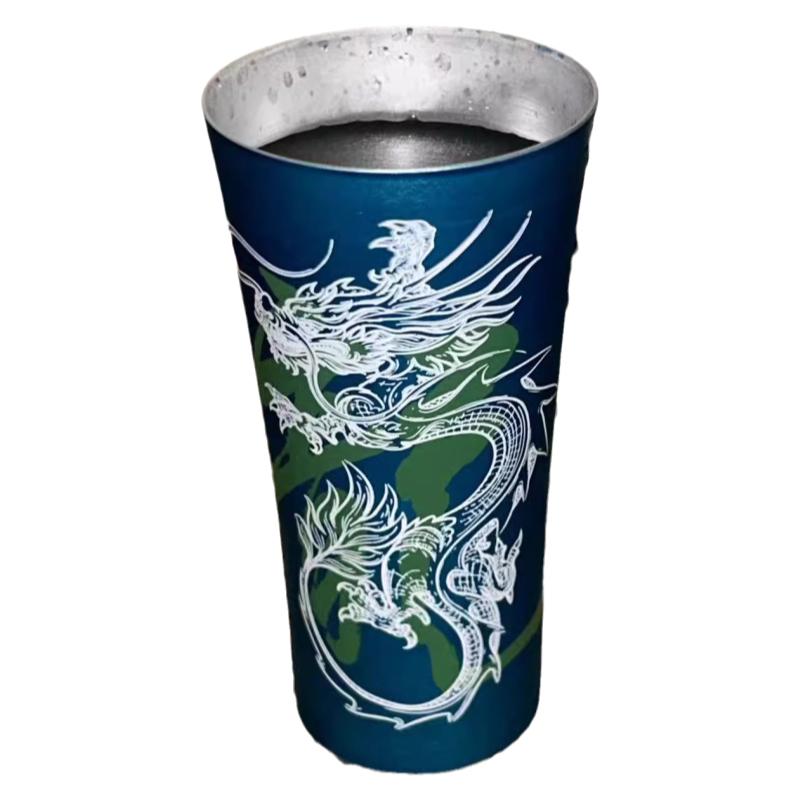变色龙杯啤酒杯遇冷变色霸气中国龙变色杯限量款聚会酒杯耐用