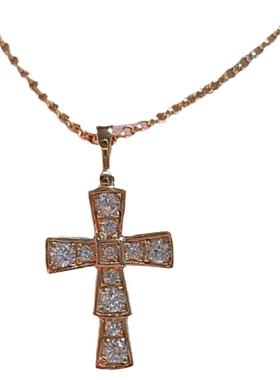 蛇骨十字架项链时尚不过敏