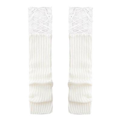 蕾丝绑带过膝堆堆小腿袜套