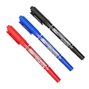 批发爱好3191油性记号笔小双头小学生美术勾线笔擦不掉快递大头笔马克笔儿童画画涂鸦笔CD光盘笔划线笔勾边笔