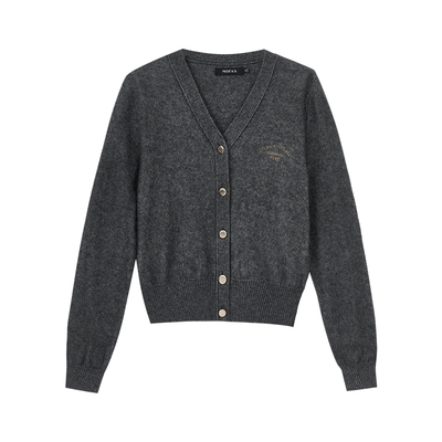 MOFAN摩凡冬新款深灰毛针织衫