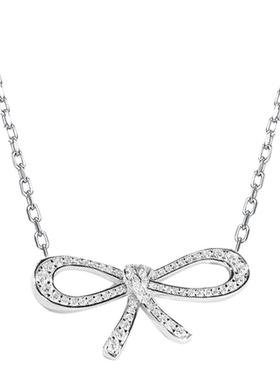 女生甜美蝴蝶结项链可爱欧美风