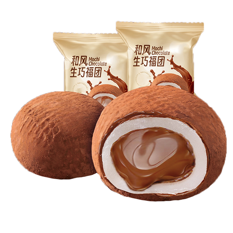 和风生巧福团面包早餐巧克力爆浆皮薄馅多大福雪媚娘网红休闲零食