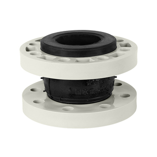 PPH水管橡胶减震软接PPR管挠性塑料双法兰传力缓冲接头25 32 50