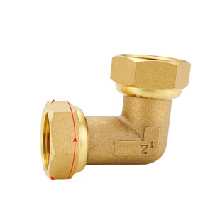 6分转4分弯头活接90度内外丝变径异径洗衣机水龙头全铜加厚六变四