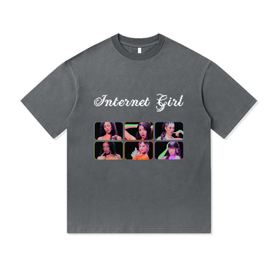 Katseye粉丝InternetGirl应援周边重磅纯棉T恤半袖杉情侣男女同款