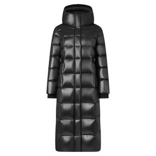 坦博尔羽绒服女款冬季鹅绒长款过膝休闲时尚加厚保暖修身好看外套