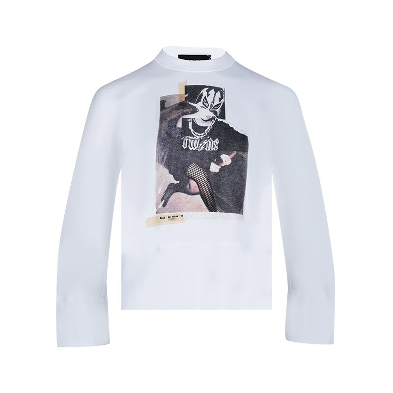 Dsquared2女士全棉圆领套头卫衣