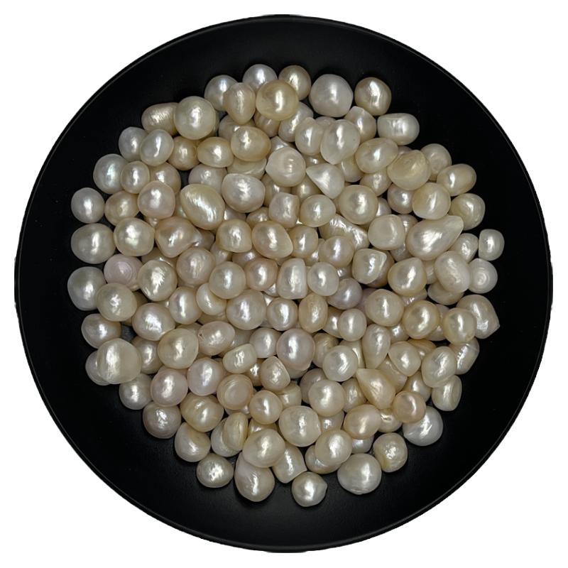 珍珠粒中药材淡水真珍珠散珠真珠食天养殖然用异形小珍珠粒可打粉