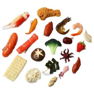 日韩可爱仿真食物宠物发夹西蓝花肥牛藕片虾仁搞怪趣味少女边夹