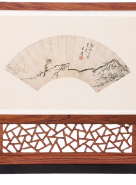红木仿古小屏风书房文房摆件