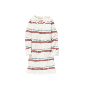 日系冰激凌软绵绵秋冬圣诞条纹睡裙家居服