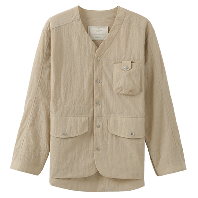 特氟龙涂层道袍宽松夹克外套