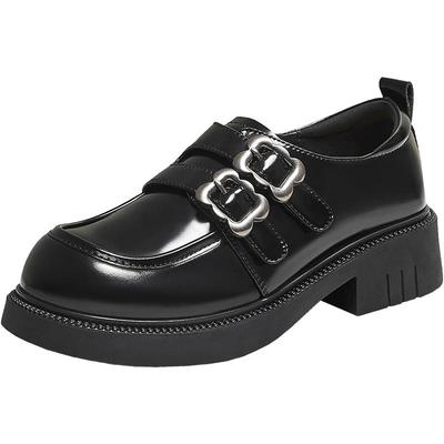 百思图2025秋商场新款英伦学院风牛津鞋皮鞋乐福鞋女单鞋D3271CM5