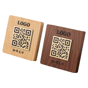二维码展示牌定制微信支付宝扫码加好友收钱高级摆台制作服装店收付款立牌制作店铺商家收款收银木质牌子订制