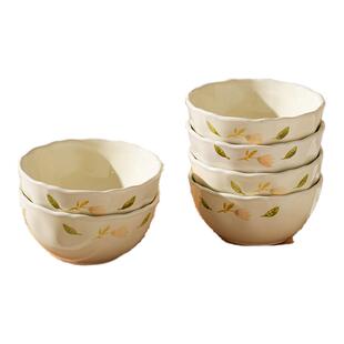 舍里清新釉下彩米饭碗家用2025新款餐具碗具个人专用饭碗小碗汤碗