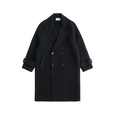 TUTM男装【纯绵羊毛】双面呢长款柴斯特大衣男士冬季保暖呢子外套