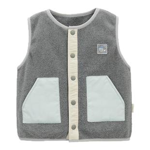 whitewheat儿童25秋季新款背心男女童秋季摇粒绒坎肩婴儿宝宝马甲