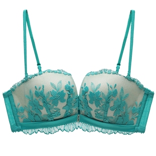 商场同款MYBODY内衣女薄款性感蕾丝小胸聚拢法式复古半杯文胸胸罩