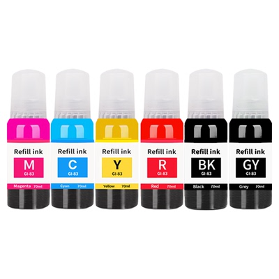 【原装品质】适用canon佳能GI-83墨水G580 G680黑色GI-83彩色四色喷墨墨仓式一体机打印机连供墨盒染料墨水盒