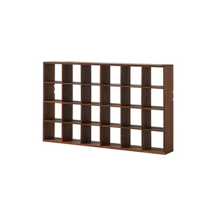 全友家居原木风黑胡桃木桌面置物架多层收纳架新款墙上装饰架子KD