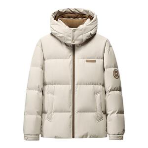 雪中飞羽绒服男2024新款抗寒可拆卸帽舒适保暖短款羽绒外套冬潮