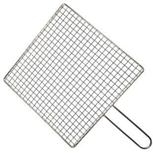 304不锈钢烧烤网片单手柄烧烤网格 带把手 加粗 加厚烤网 烤肉网