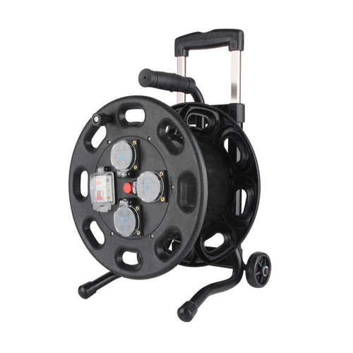 日星线盘户外移动电缆盘防水带线100米电线收线盘轮50线滚子绕卷