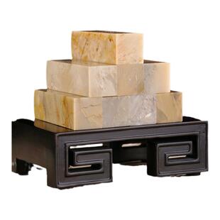 西泠印社 昌化石素钮印石礼盒套装含印泥书法国画藏书章金石印章手工篆刻印材石料石材随机发货送礼盒装