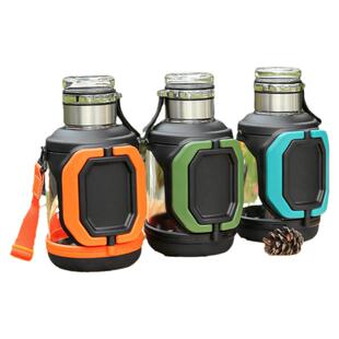 高硼硅玻璃杯带把手吨吨桶可泡茶杯茶水分离2000ml大容量水壶墩墩