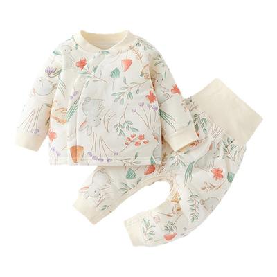 婧麒婴儿内衣套装加厚夹棉