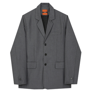 MRCYC灰色西装外套男韩系潮流百搭秋季新款痞帅宽松ins休闲小西服