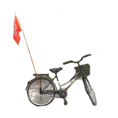 自行车旗杆 单车旗杆 旗帜定做 车队旗子定制韧性好玻璃纤维旗杆