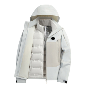 官方正品HH冲锋衣2025女款保暖防风防水三合一羽绒服内胆冬季外套