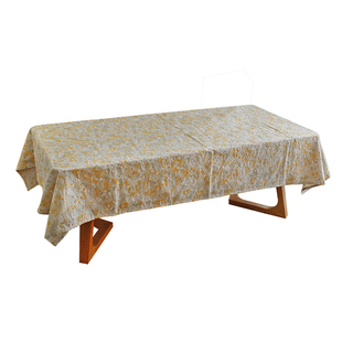 刺绣小清新米色桌布苎麻日式茶几布轻奢绣花长方形盖布书桌台布艺