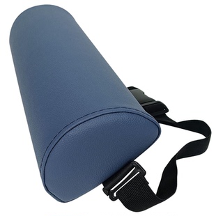 电脑椅麦肯基腰部颈椎尾椎支撑卷圆柱枕海绵仿皮可调节橡皮筋卡扣